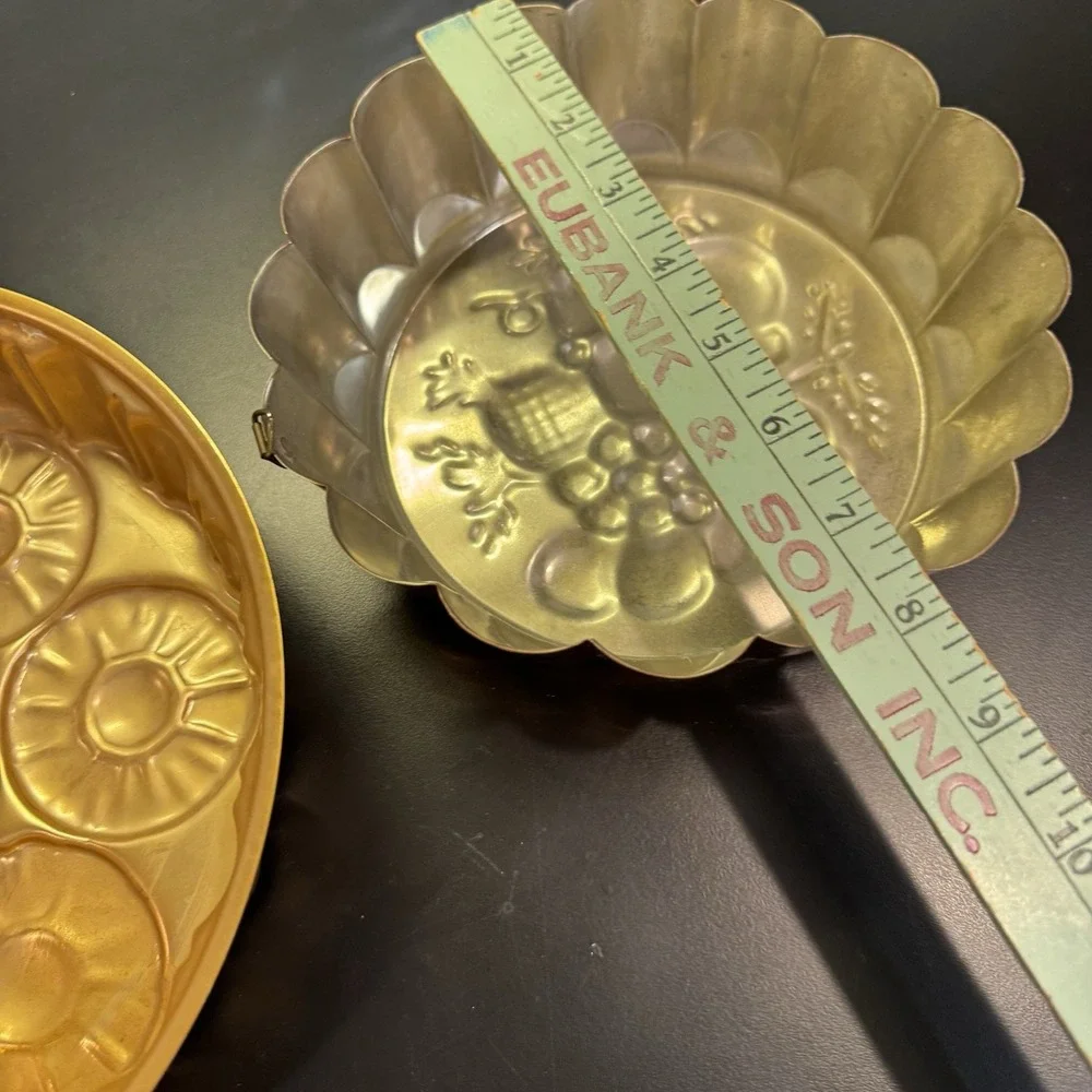 Vintage Copper Jello Mold Retro Kitchen Decor Pineapple Upside Down Cake & Fruit
